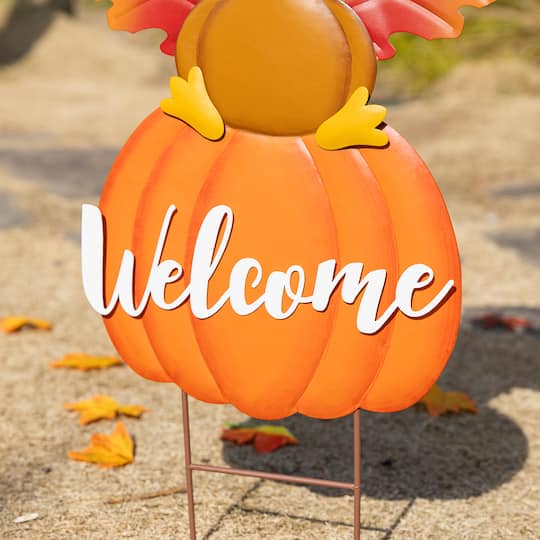 Glitzhome® 30" Thanksgiving Metal Turkey Yard Stake